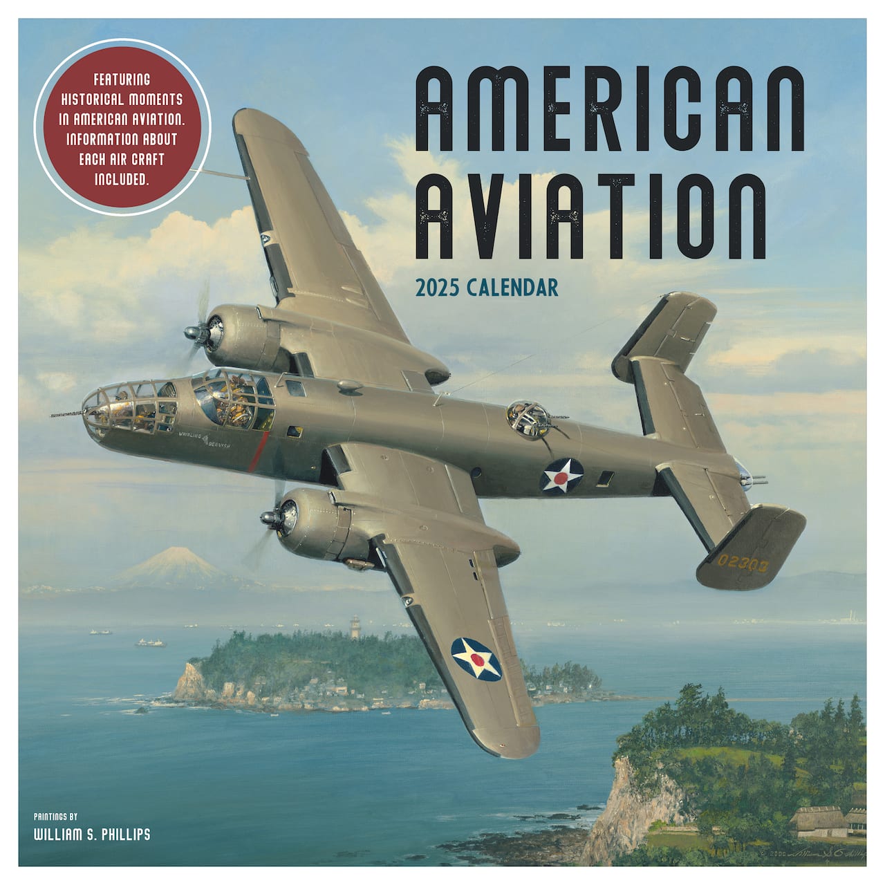 TF Publishing 2025 American Aviation Wall Calendar